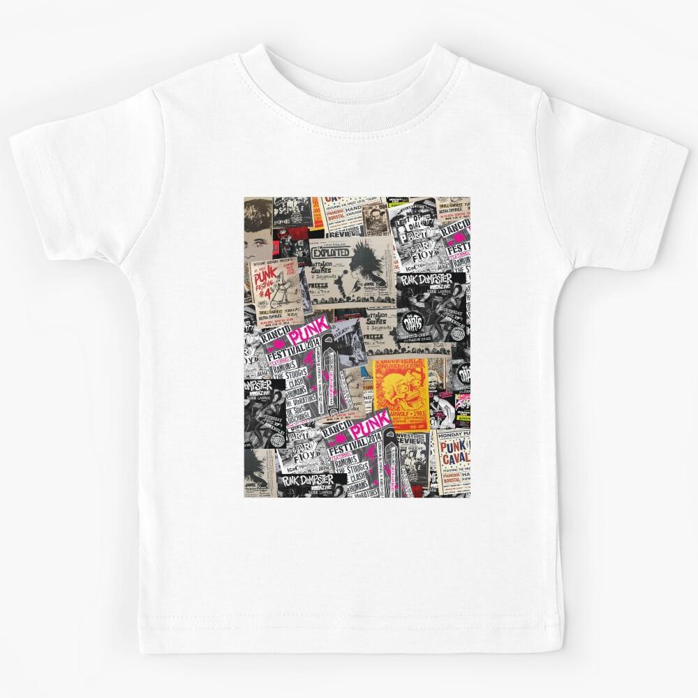 Punk Rock Street Vintage Poster Collage Collection Kids T-Shirt 130