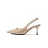 Augustine Bag Head Sandals Women's 2025 Summer New Pointed Nude Temperament French High Heels Stiletto Single Shoes