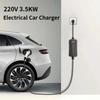 Încărcător portabil pentru vehicule electrice 250V 16A Cablu de încărcare tip 2 IEC 62196-2 3.5KW Controler cu priză UE Cutie de perete