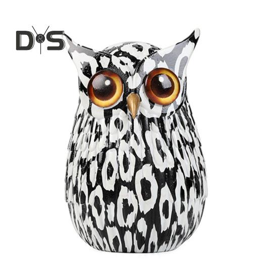 Graffiti-Eulenfigur, Harz-Eulen-Ornament, Desktop-Mehrfarbige Eulenstatue für Zuhause, TV-Ständer, Büro, Bücherregal, Schreibtisch-Dekoration