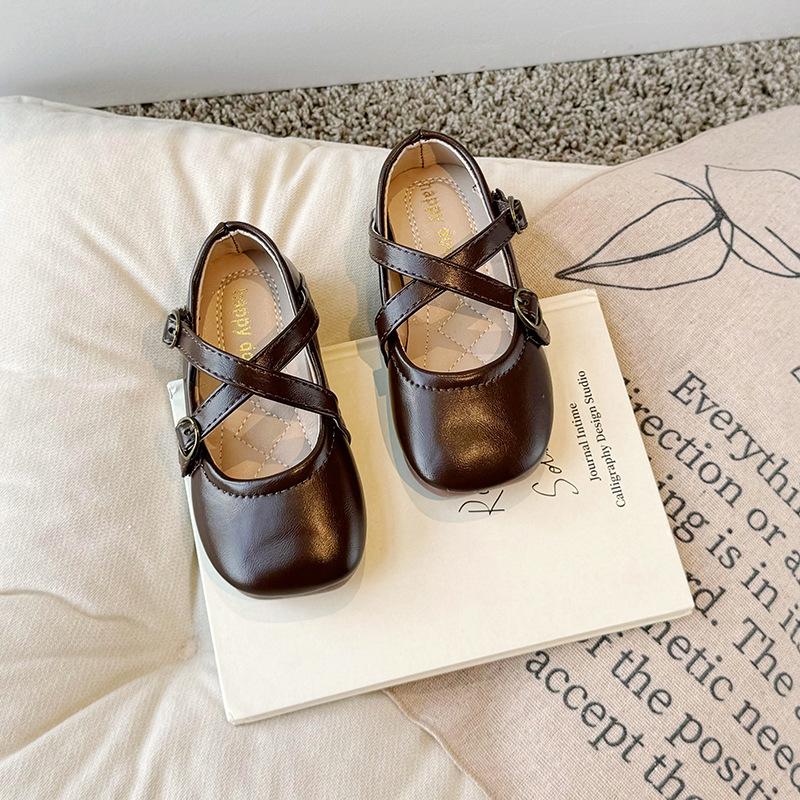 Children Shoe Elegant Party Dresses for Girls Soft Soled Leather Shoes Fashion Versatile Antiskid Daily Shoes Zapatos Para Niños