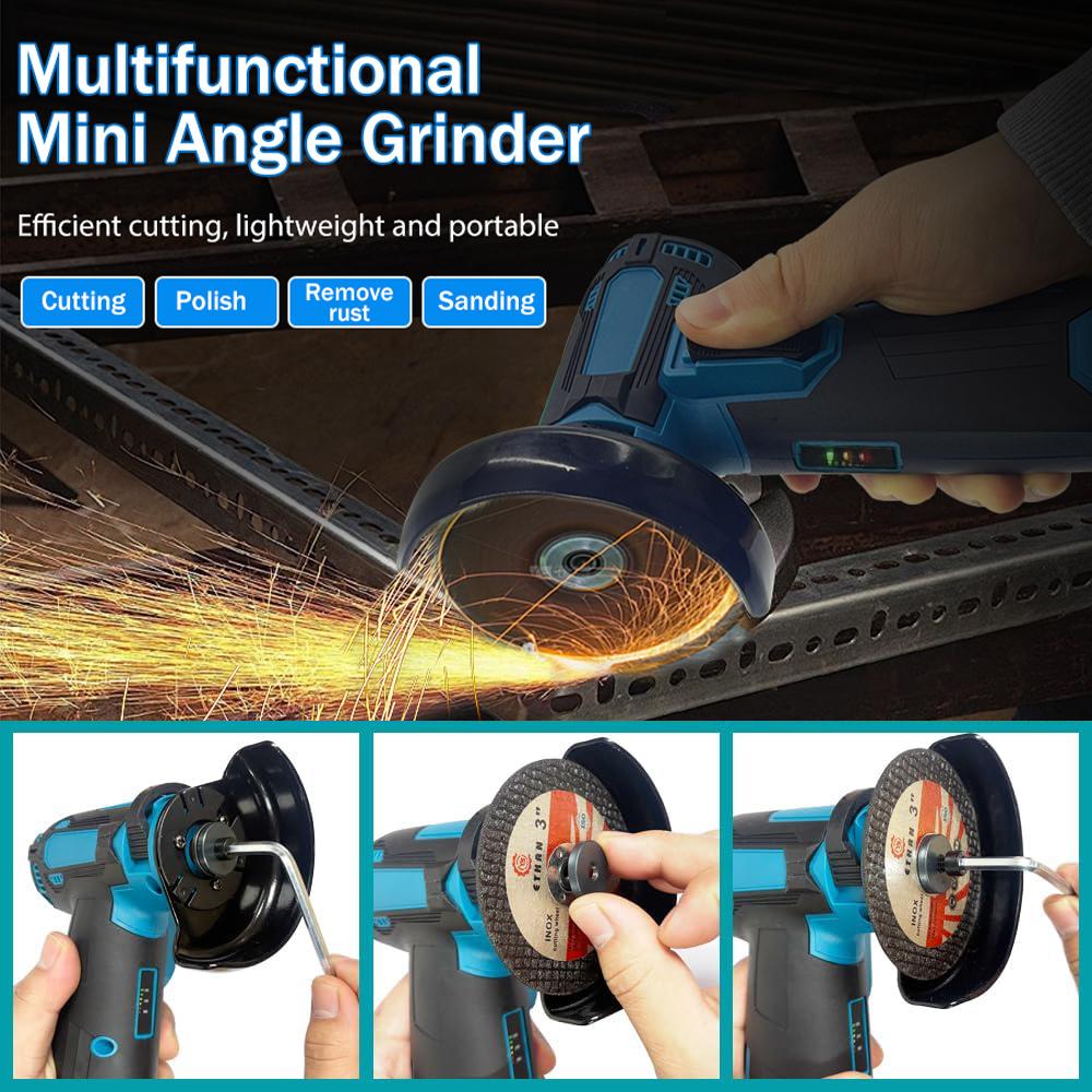 12V Mini Angle Grinder 19500rpm Household Rechargeable Cutting Machine Polishing Machine Electric Hand Grinder Polishing Machine