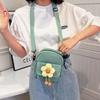 New Cute Flower Shoulder Crossbody Bag Cute Canvas Large Capacity Commuter Bag Phone Women's Bag
