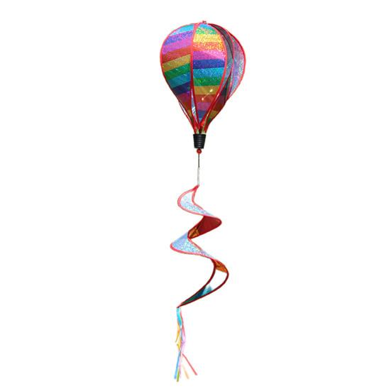 Sequin Wind Spinner Funny Rotating Stylish Spiral Balloon Windmill Ornament for Decoration