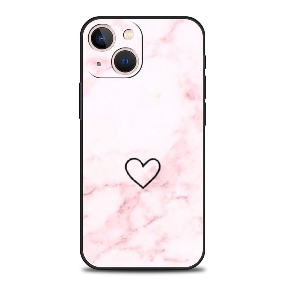 Gold Rosa Rose Glitter Herzen Für iPhone 11 12 13 15 14 Pro Max Telefon Fall X XR XS 7 8 plus SE 2020 Luxus Soft Cover Funda