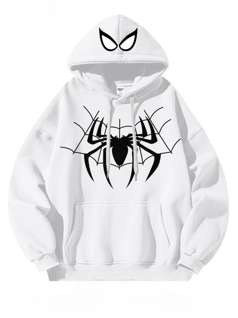 Style Américain Style Rétro Spiderman Dessin Animé Anime Périphérique Sweat à Capuche pour Homme au Printemps et en Automne Sweat à Capuche pour Parent Adulte