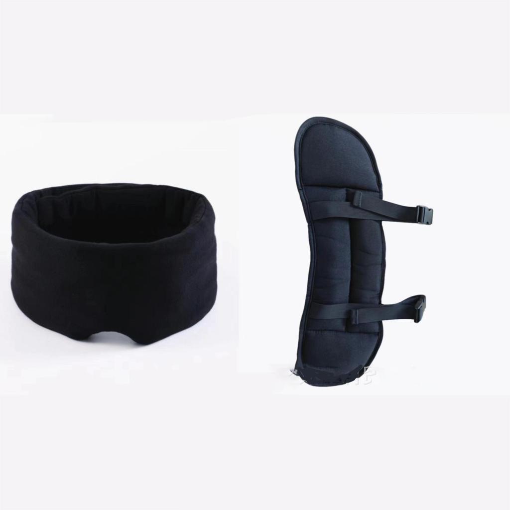 Reise-Nackenkissen mit atmungsaktiver, verdunkelnder Augenmaske und fester Stütze