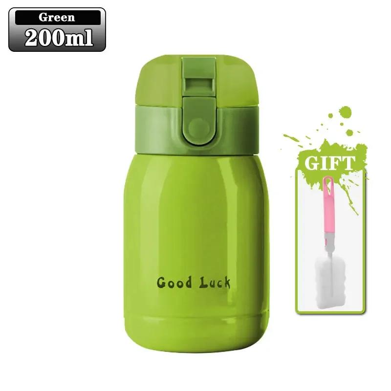 200ml Insulation Cup Student Lady Mini Stainless Steel Insulation Cup Cute Korean Candy Colour Water Cup Portable Simple