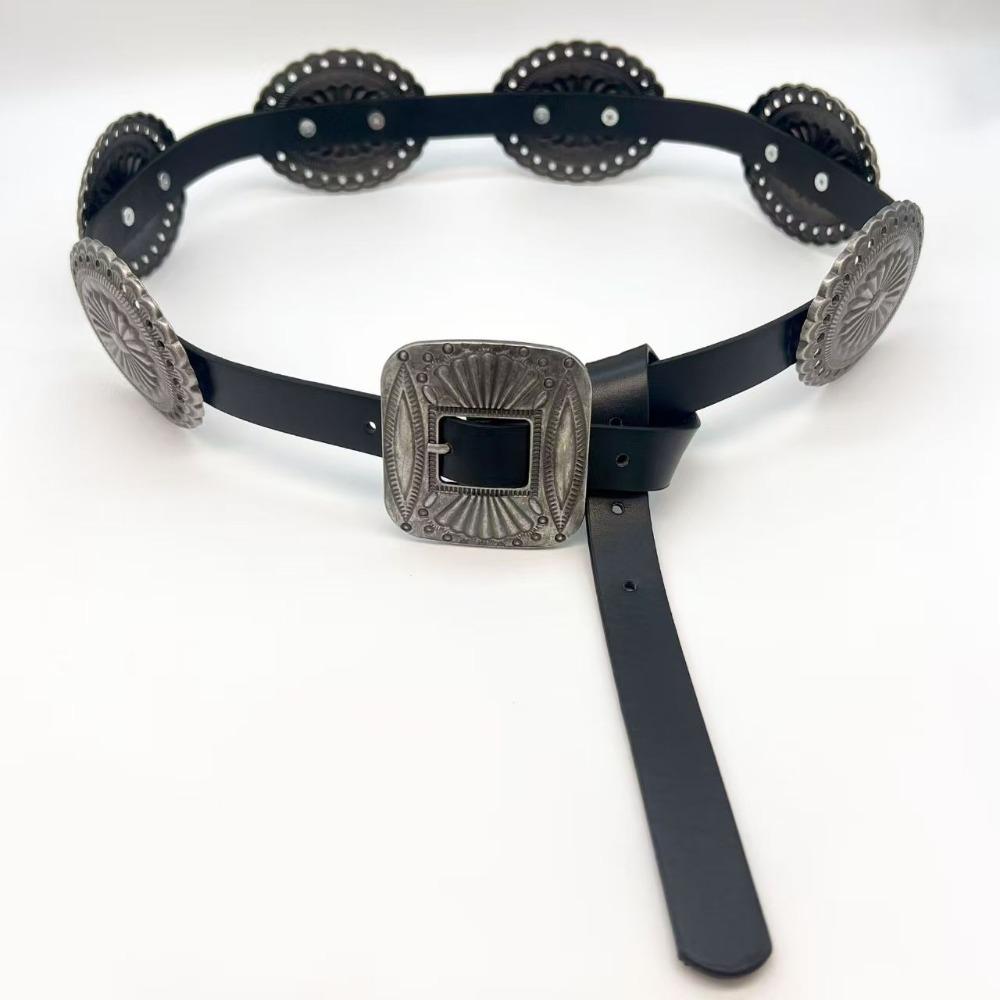

Y2K Bohemian Style Belts Western Style Cowboy Ethnic Style Waistband Waist Accessories чорний