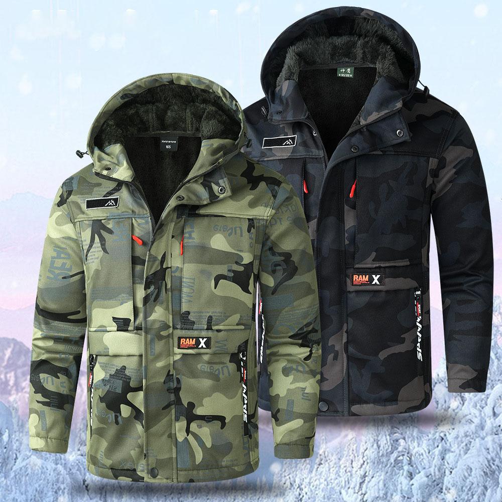 Férfi Téli Polár Melegítő Vastagított Két Részes Készletek Kapucnis Sportruházat Készletek