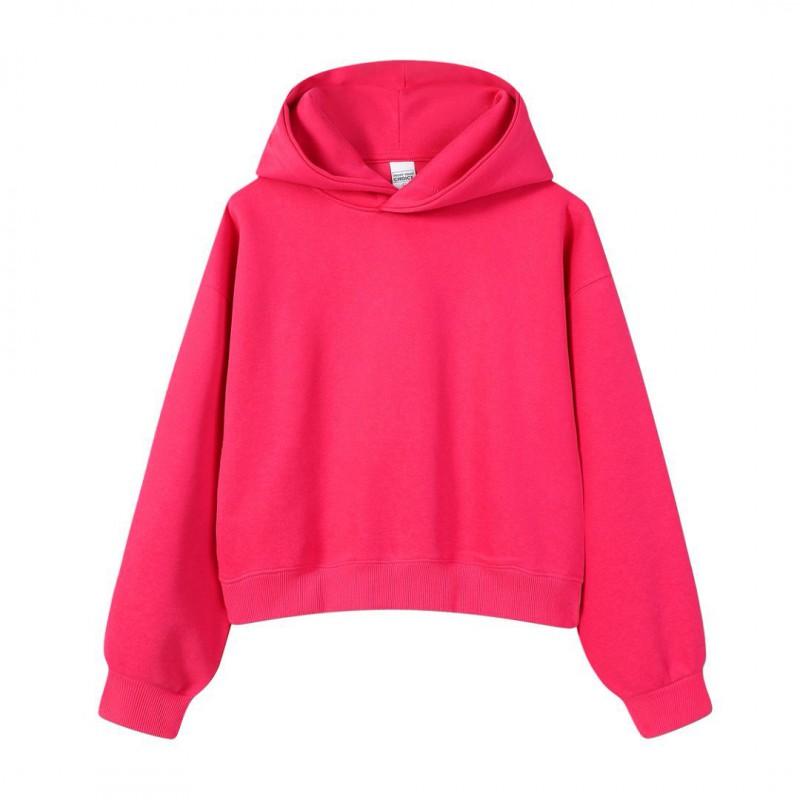 Womens Oversized Hooded Zip-Up Sweatshirt Lightweight Cotton Blend Casual Top