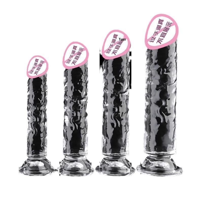 Transparent Long Love Crystal Dildo for Women