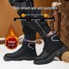 Vinter vattentäta skyddsskor för män med högt skaft - Stötskydd, punkteringsskydd, halkskydd, slitstarka, varma arbetsskor