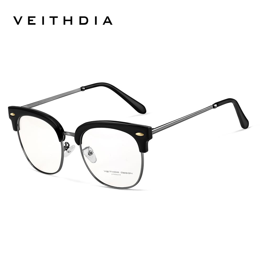 

VEITHDIA Fashion Classic Men s Glasses, Anti Blue Light Optical Eyeglasses For Women, Can Customize Prescription Lenses 1260 Without Package серый