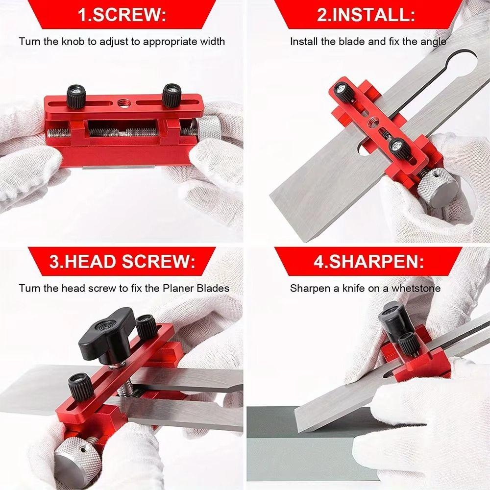 Manual Operation Sharpening Jig Abrasive Tools Woodwork Sharpener Wood Sharpener  Tool Fixing