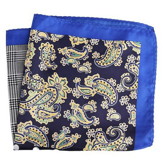 

Men’s Business Casual Polka Dot & Plaid Pocket Square Handkerchief