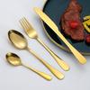 stainless steel cutlery spoon box gold gift box set 24 pieces set of western cutlery four-piece set