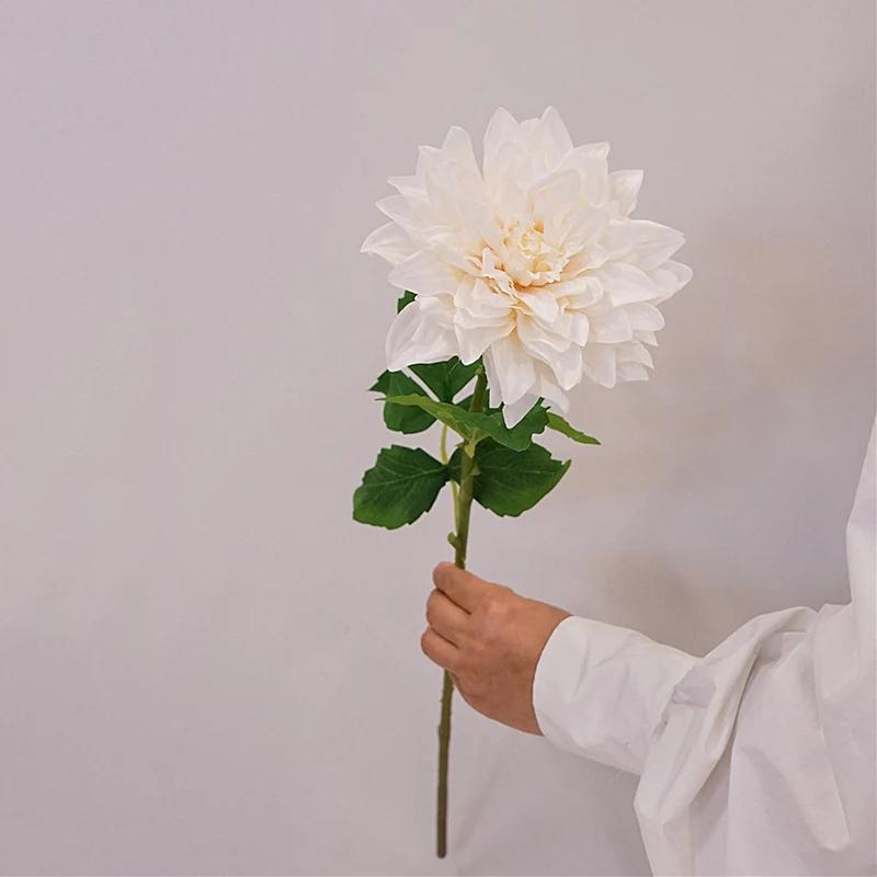 1Pc Moisturizing Real Touch Dahlia Flowers Aritificial Latex Flower Decoration Wedding Home Living Room Event Party Dahlia Flore
