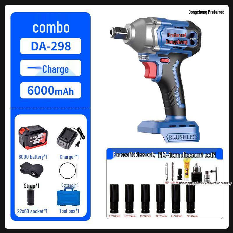 Dongcheng High Torque 488 Brushless Electric Impact Wrench with Lithium Battery