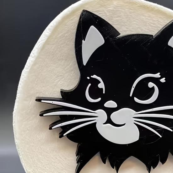 Yousheng 1Pc/2Pcs Cat Toilet Roll Holder Tissue Paper Roll Storage Stand 3D Printed Black Cat Toilet Paper Holder Shelf Bathroom Organizer