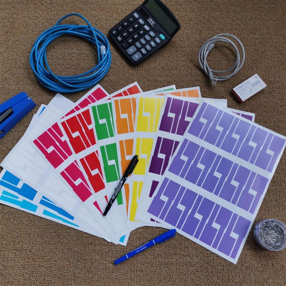 

Етикетка кабелю Водонепроникна наклейка мережевого дроту Шнур Мітки Етикетка кабелю Наклейка дроту Маркер жовтий