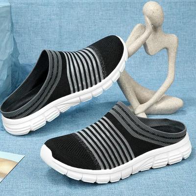 2024 männer Casual Maultiere Mesh Atmungsaktive Flache Hausschuhe Sommer Paar Schuhe Große Größe Müßiggänger Mode Schuhe Männer Straße Hausschuhe