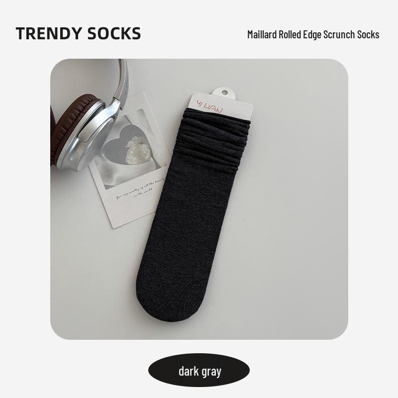 Women's Pure Cotton Socks: Spring/Summer, Thin/Thick, Solid Colors, Medium Tube, Oxygen Cotton, Long Confinement Socks.