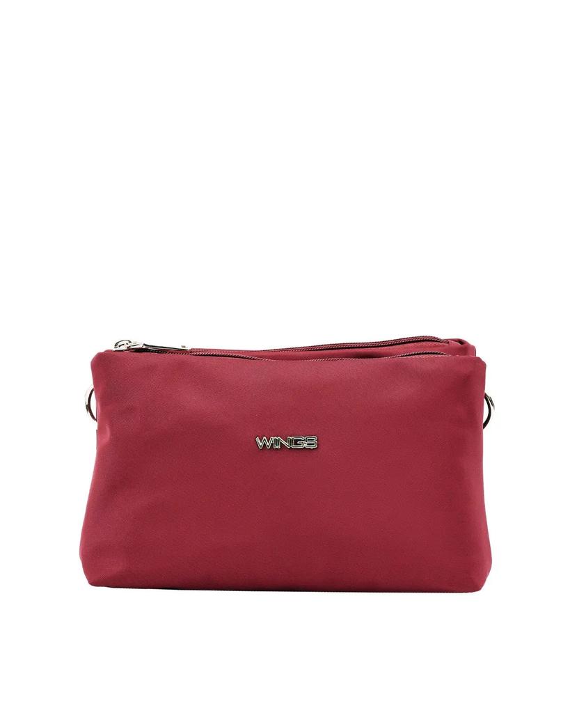 Rosella Sports Bag with Cosmetic Bag Function Dark Red