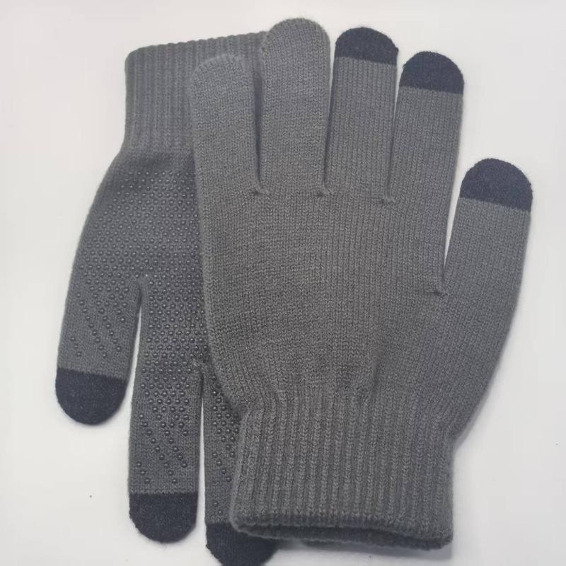 Non-slip gloves for men and women, piled and thickened in winter, warm, cold-proof and non-slip outdoor riding gloves