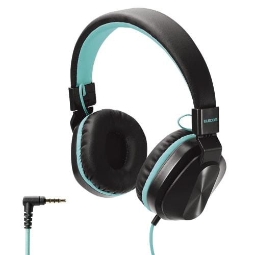 

ELECOM Headset for Children Foldable [3.5mm connection 4 poles] Black x Cobalt Green HS-KD02TBKG