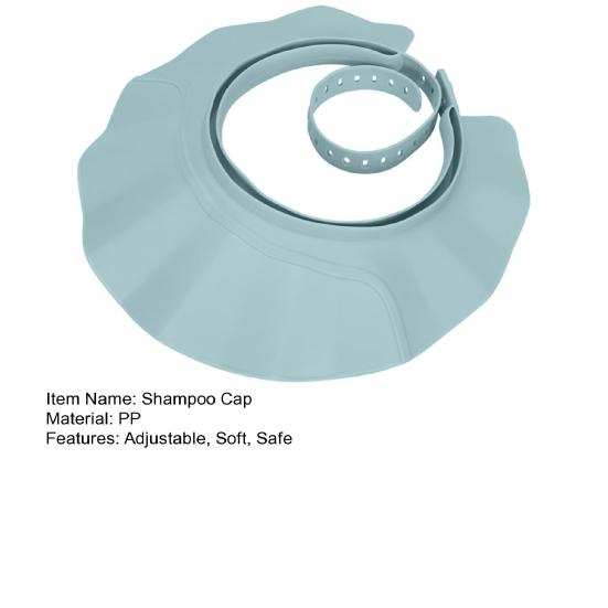 Shower Cap Shield Adjustable Bathing Head Hat Shampoo Visor Cap Soft BPA-Free Hair Washing Shield for Head