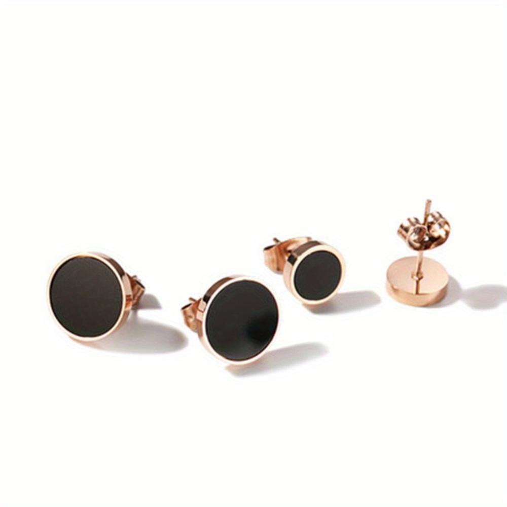 Fashionable Bohemian Retro Earrings and Jewelry, Cute Black Geometric Round Earrings, Perfect Gift Earrings for Girls.