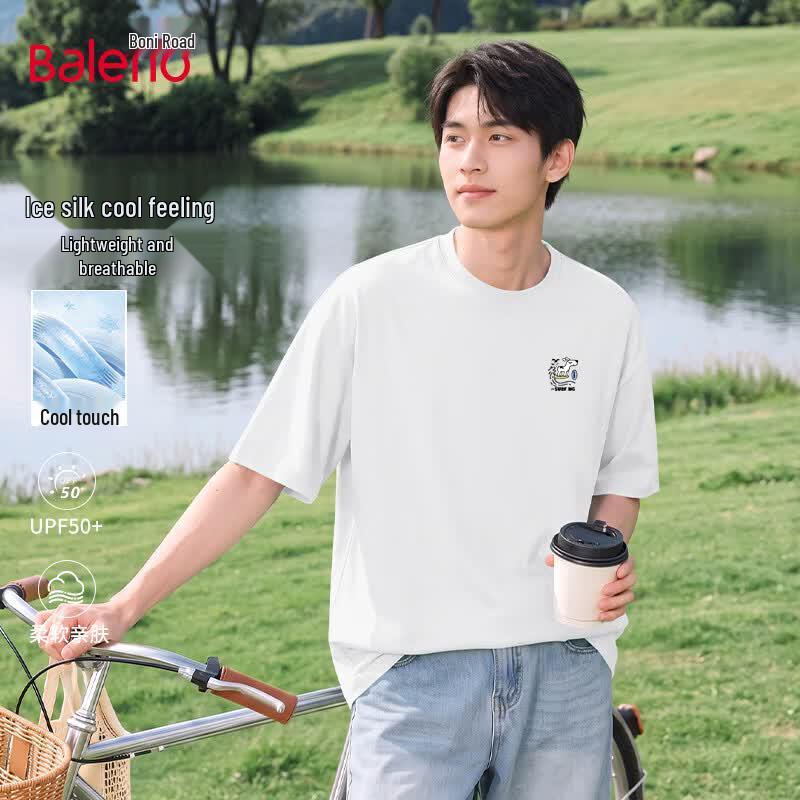 Baleno Men s Cool Sunscreen Loose Short Sleeve T-Shirt L