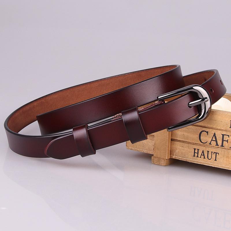 Elegant Genuine Leather Waist Belt With Alloy Buckle For Office And Casual Outfits