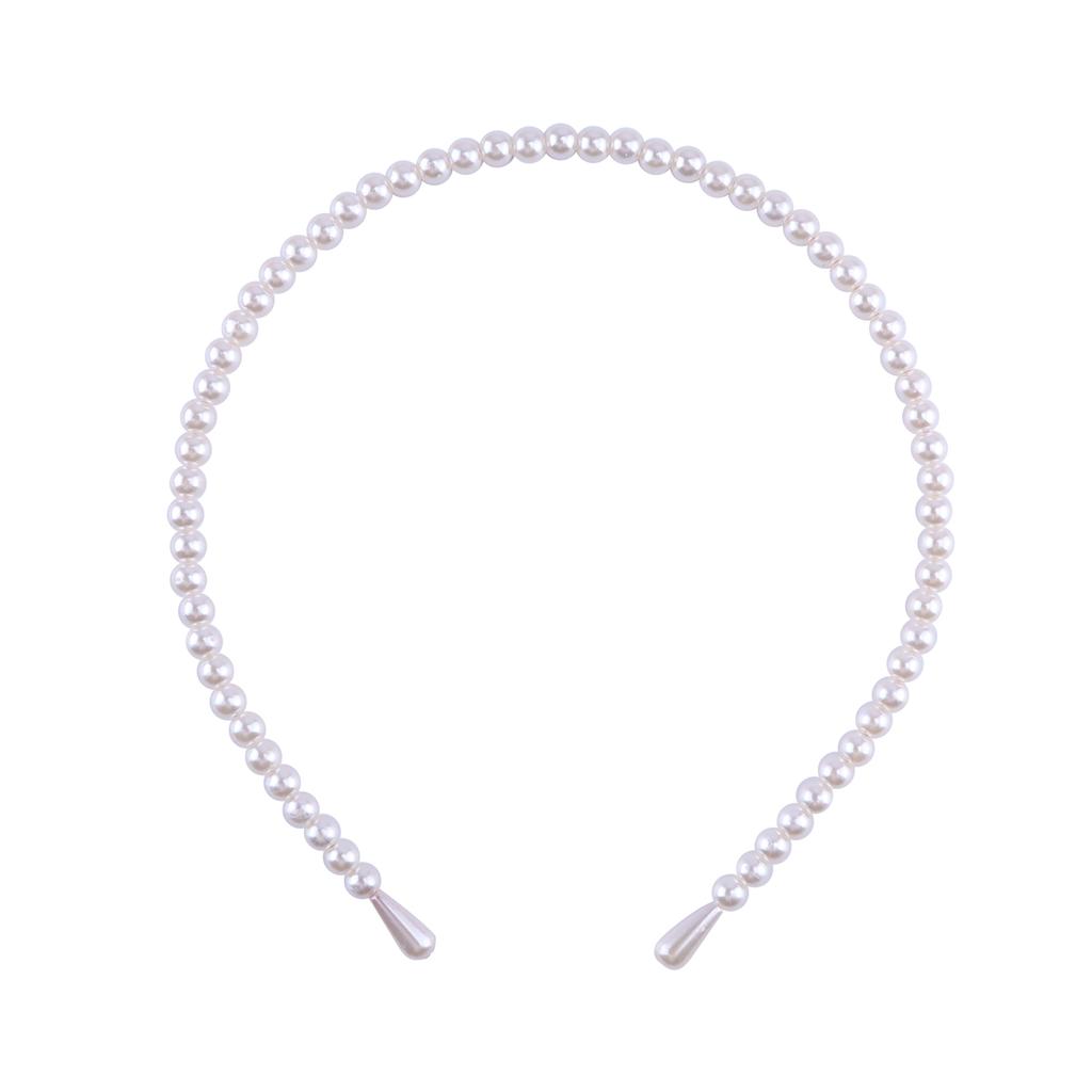 White Faux Pearl Hairbands Vintage Wedding Party Bridal Hair Hoop Pearl Headbands for Women Girls