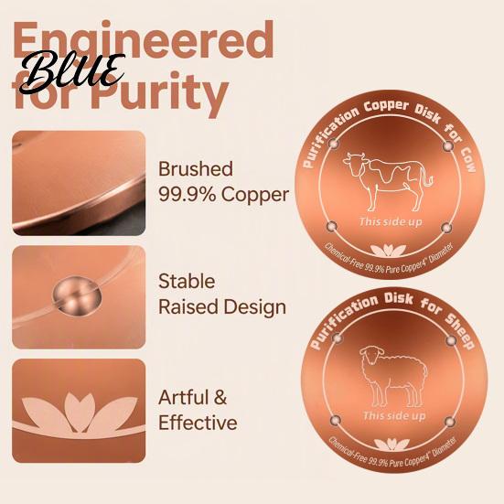 Decorative Garden Water Disc Bird Bath Copper Disc Purification 3 or 4 Point Support Pet Fountain Cleaning Tool Bowl Livestock Trough for