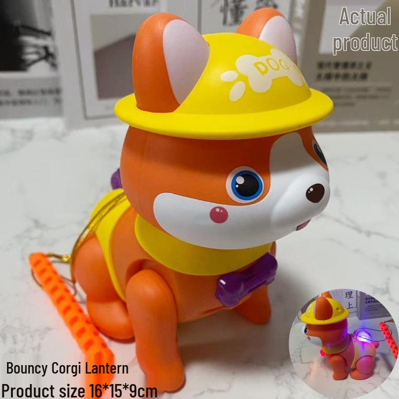 

Детский электрический прыгающий щенок корги, игрушка-фонарик для Праздника середины осени Without Batteries