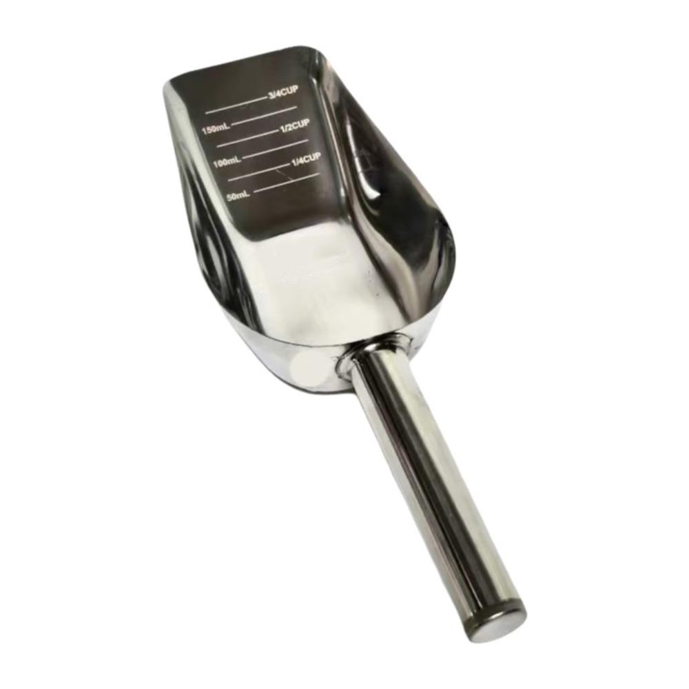 Stainless Steel Food Measuring Cup Ergonomic Handle Ice Scoop High-Quality Pet Food Scoop Candy