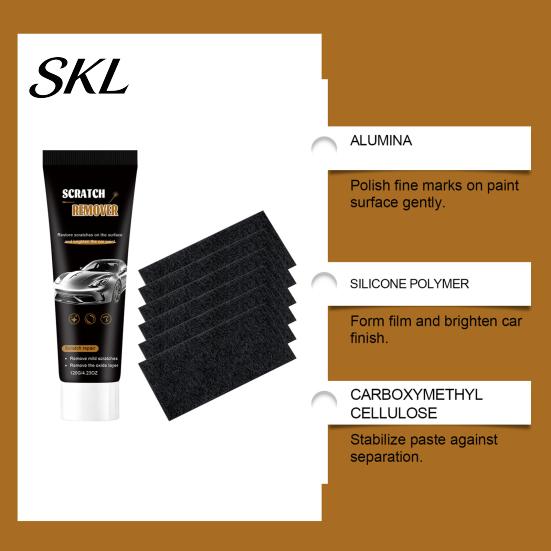 Car Scratch Remover Auto Paint Remover, 120ml Wax, Vehicle Restoration Polishing Compound, Easy & Agent for Shine Surface Polish