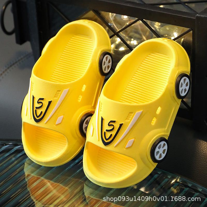 Fashion CINESSD Kids Luminous Slippers Summer Sandal Indoor Outdoor Soft Anti-slip Cartoon Car Kids Shoes Personality Children Sandals