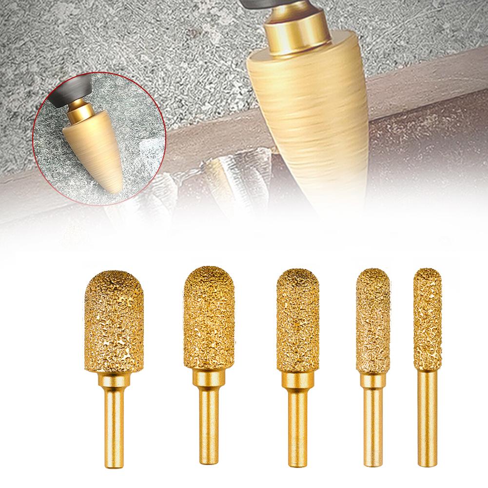 2PCS Emery 820mm Rotary Burr Grinding Heads for Metal Polishing Engraving with 6mm Round Handle for Drill Machines