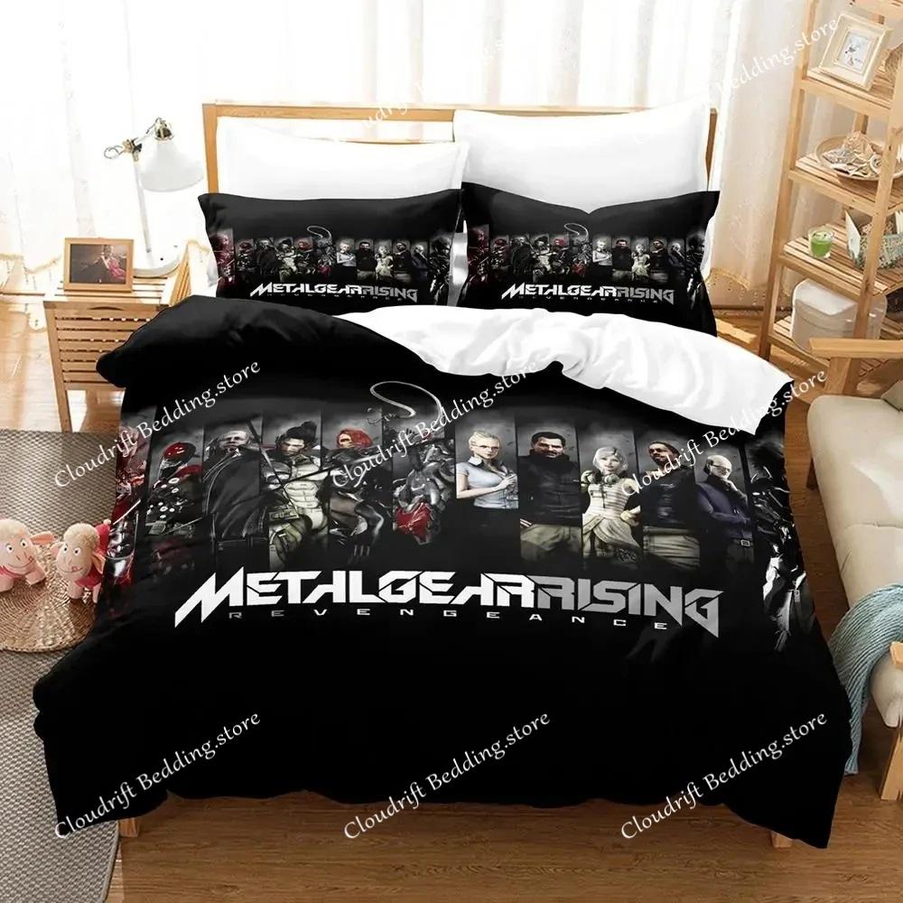Spiel Metal Gear Rising Revengeance Bettwäsche-Set Bettbezug Bett-Set Steppdeckenbezug Kissenbezug Steppdecke King Queen Size Jungen Erwachsene
