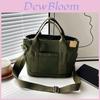 Canvas Tote Bag For Women With Zipper Pocket Casual Street Fashion Daily Use