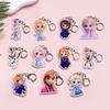 1/11Pcs Disney Frozen Elsa Anna Acrylic Car Keychain Cute Backpack Pendant Funny Bag Charms Accessories Decoration Holiday Gifts
