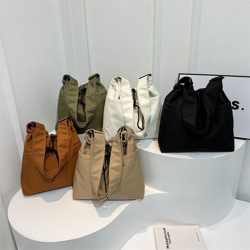 Stylish Street Trend Nylon Tote Bag With Large Capacity And Exquisite Car Line Elements