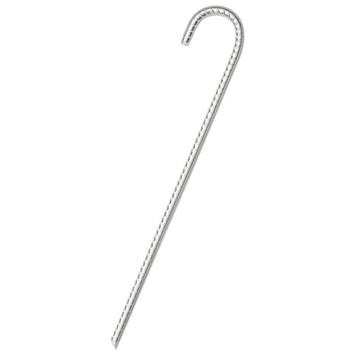 VidaXL Piquets de tente 6 pcs 37 cm Ø10 mm acier galvanisé, piquet de sol, ancrage au sol, piquet de camping résistant, 4009341