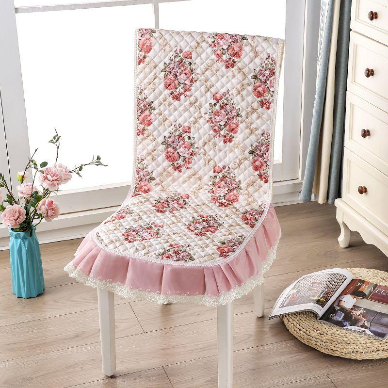 1PCS Lace Dining Chair Covers Removable Washable Spandex Jacquard Chair Protector Mat for Home Wedding Party Banquet