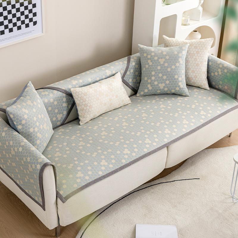 Ice Silk Sofa Cushion Summer Summer Mat Cushion Universal Summer Cushion Sofa Cover Cover Cloth Non-Slip Cool Pad
