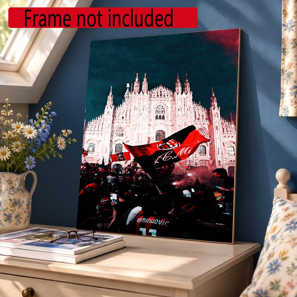 Ac Milan 5D Diy Diamond Painting Round Diamond Mosaic Suitable For Beginners Diamond Painting Rhinestones Gift Frameless