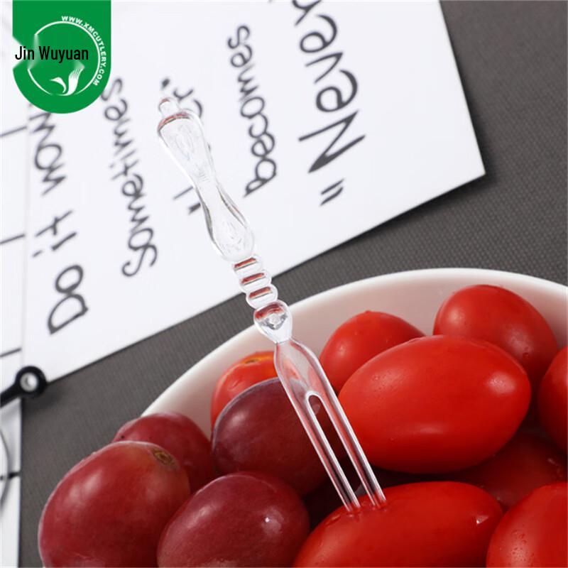 Disposable Plastic Cutlery and Fruit Forks Set, 600 Pcs